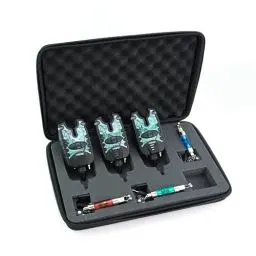 Produktbild: Hirisi Tackle Angeln Bissanzeiger und LED Swinger Set 3 Farben LED Lichter Karpfen Alarm Camouflage
