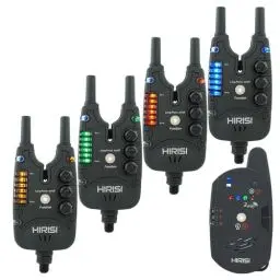 Produktbild: Hirisi Tackle Karpfenangeln Bissanzeiger Mit Fernbedienung (FunkempfäNger), Mit Nachtlicht, Einstellbarer Empfindlichkeit, LautstäRke Und Ton. Bissanzeiger Set. (FBA-S8-3)