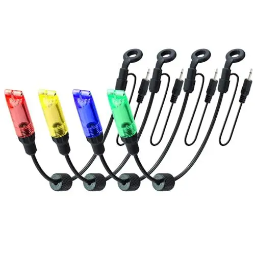 Produktbild: Karpfenangeln Swinger, 4 StüCk, Led-Licht, 2,5 Mm Stecker, Abnehmbar., Swinger Angeln Bissanzeiger Angelzubehör.