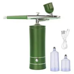 Produktbild: Hiseeyo Airbrush, verbessertes Airbrush-Set mit Kompressor und wiederaufladbarer, tragbarer schnurloser Airbrush-Nagelmaschine, Airbrush-Pistolen-Set für Nagelkunst, Kuchendekoration, Make-up,