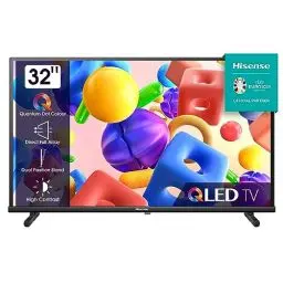 Produktbild: Hisense 32A5KQ 80cm (32 Zoll) QLED Fernseher Full HD, Smart TV, Triple Tuner DVB-T2 / T/C / S2 / S, USB-C, Duale Positionierung, Works with Alexa, WiFi, Game und Hotel Mode, Schwarz (2023)
