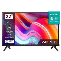 Produktbild: Hisense 32E4KT (32 Zoll) Fernseher, HD Ready - Smart TV, Triple Tuner DVB-T2 / T/C / S2 / S, Works with Alexa, WiFi, Game Mode, Hotel Mode, Schwarz (2023 ), Betriebsystem VIDAA U