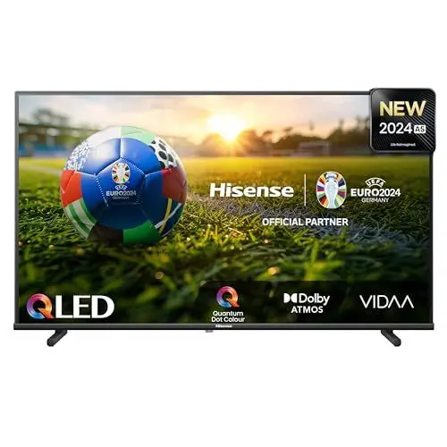 Produktbild: Hisense 40A5NQ 101cm (40 Zoll) QLED Fernseher Full HD, Smart TV, Triple Tuner, AI Sports Mode, Dolby Atmos, Share to TV, Duale Positionierung, WiFi, Game & Hotel Modus, Schwarz (2024)