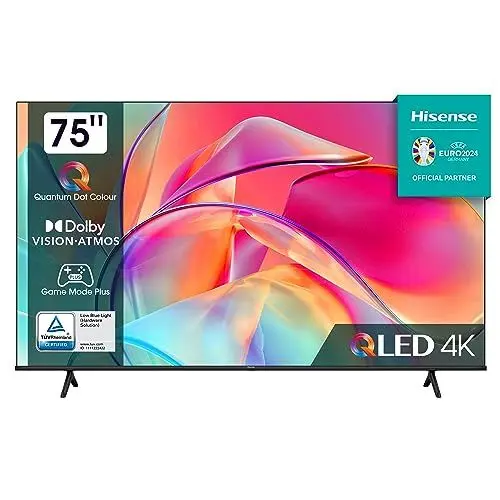 Produktbild: Hisense 75E7KQ QLED Smart TV 189 cm (75 Zoll), 4K, HDR10, HDR10+ decoding, HLG, Dolby Vision, DTS Virtual, 60Hz Panel, Bluetooth, Alexa Built-in, VIDAA Voice, anthrazit
