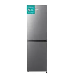 Produktbild: Hisense RB327N4ADD Kühl-Gefrier-Kombination, EEK D, Total NoFrost, wechselbarer Türanschlag, Flaschengitter, 171 Liter Kühlteil, 85 Liter Gefrierteil, Inox Look