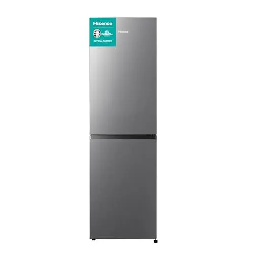 Produktbild: Hisense RB327N4ADD Kühl-Gefrier-Kombination, EEK D, Total NoFrost, wechselbarer Türanschlag, Flaschengitter, 171 Liter Kühlteil, 85 Liter Gefrierteil, Inox Look