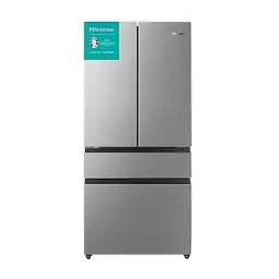 Produktbild: Hisense RF540N4SBI2 French Door Kühl-Gefrierkombination/ NoFrostPlus/ Inverter-Kompressor/ ConvertActive/ CrispZone/ 181,7 cm/ Kühlteil 302 l/ Gefrierteil 178 l/ 40 dB/ 310 kWh/ Jahr/ Inox-Look