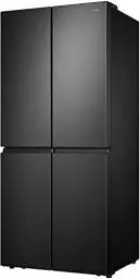 Produktbild: Hisense RQ563N4SF2 Cross Door Kühl-Gefrierkombination/ NoFrostPlus/ Inverter-Kompressor/ HolidayMode/ SuperCool/ 181 cm/ Kühlteil 294 l/ Gefrierteil 160 l/ 40 dB/ 279 kWh/ Jahr/ Schwarz