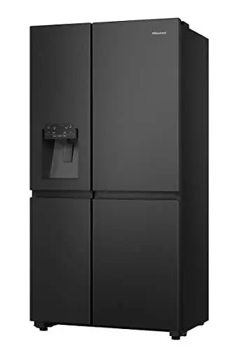 Produktbild: Hisense RS818N4TFC Side by Side – Kühl-Gefrierkombination, EEK C, Eis-Wasserspender, LED Display, Total No Frost, Multi Air Flow, Fast Freeze, schwarz