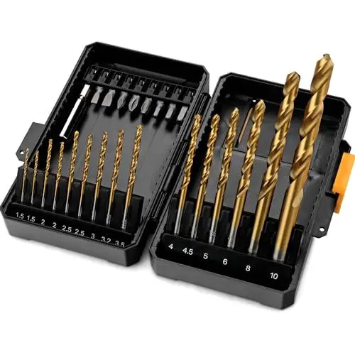 Produktbild: Hi-Spec 24-teiliges HSS-Metallbohrer-Set und 1/4