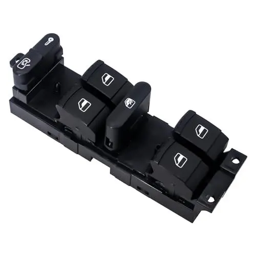 Produktbild: HISports 1J4959857 Elektrischer Fensterheber Schalter Electric Power Fenster Schalter Fensterheberschalter 1J4959857B 1J4959857D kompatibel mit VW IV Passat B5 Seat Leon Toledo