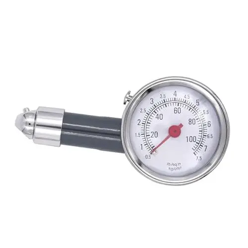 Produktbild: HISports Reifendruckprüfer Luftdruckprüfer Manometer, Universal Reifendruckmessgerät,Druckluftbehälter Kompatibel mit PKW-LKW-Fahrräder