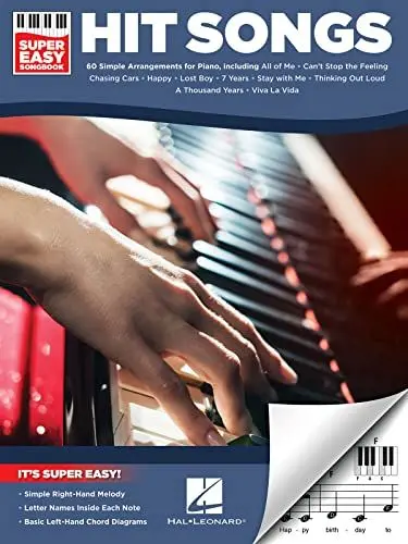 Produktbild: Hit Songs Super Easy Songbook (Piano): Songbook für Klavier
