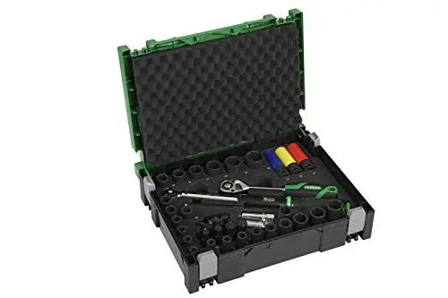 Produktbild: Hitachi HiKOKI Car-Set 39-teilig (Ratsche, Gelenkstück, Drehmomentschlüssel, Kraftstecknüsse, Transportkoffer)