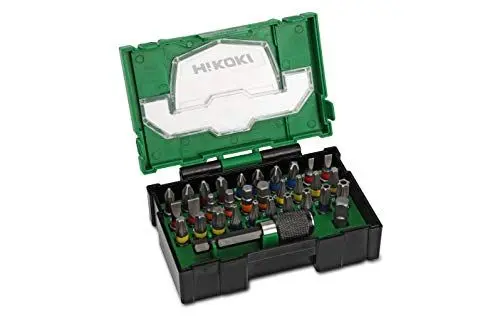 Produktbild: HiKOKI 32-teiliger Bit-Satz (BOX I) - Hochwertiges Schraubendreher-Bit-Set für präzises Arbeiten - Torx, PH, PZ, SL Bits - Bit-Box ideal für Heimwerker und Profis