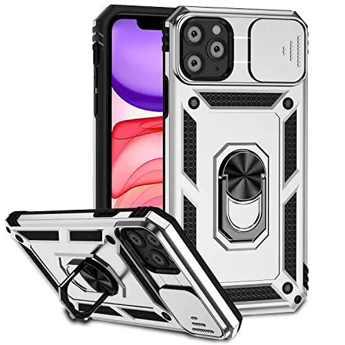 Produktbild: Hitaoyou iPhone 11 Pro Max Hülle, iPhone 11 Pro Max Hülle mit Kameraabdeckung & Ständer Militärqualität Stoßfest Robuste Schutzhülle mit magnetischer Autohalterung Hüllen für iPhone 11 Pro max