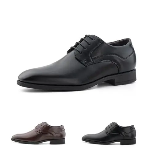 Produktbild: Hitmars Anzugschuhe Herren Derby Schuhe Oxfords Schnürhalbschuhe Männer Komfort Klassischer Schnürschuhe Businessschuhe Schwarz N2 EU43