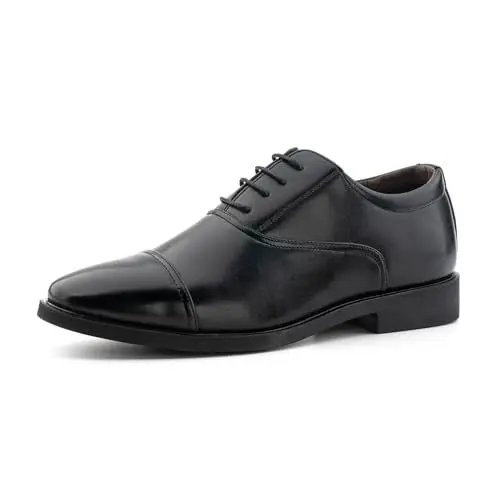 Produktbild: Hitmars Anzugschuhe Herren Lackschuhe Hochzeitsschuhe Business Schuhe Herren Schuhe Elegant Lederschuhe Anzug Hochzeit Oxford Schuhe 1 Schwarz 45