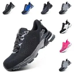 Produktbild: Hitmars Arbeitsschuhe Herren Sicherheitsschuhe Damen Stahlkappe S3 S1 Leicht S2 Arbeits Schuhe Stahlkappenschuhe Schutzschuhe Sicherheitsschuhe Unisex C Schwarz 43