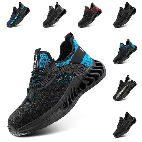 Produktbild: Hitmars Arbeitsschuhe Herren Sicherheitsschuhe Damen Stahlkappe s3 s1 Leicht s2 Arbeitsschuhe Unisex Stahlkappenschuhe Schutzschuhe Arbeitsschutzschuhe 1 Blau EU 44