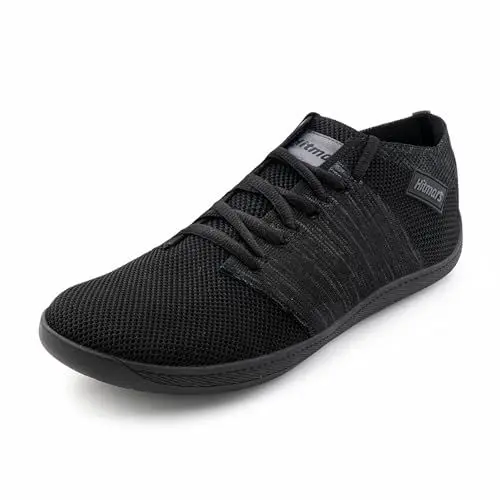 Produktbild: Hitmars Barfußschuhe Herren Damen Barfussschuhe Traillaufschuhe Barfuß Schuhe Zehenschuhe Trail Running Sneaker Trekkingschuhe Fitnessschuhe Unisex Schwarz 4 Größe 44