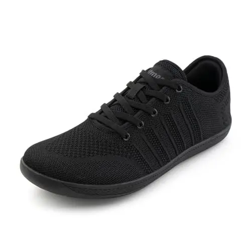 Produktbild: Hitmars Barfußschuhe Herren Damen Barfussschuhe Zehenschuhe Barfuss Schuhe Unisex Fitnessschuhe Traillaufschuhe Trail Running Wanderschuhe Laufschuhe Schwarz 2 Größe 41