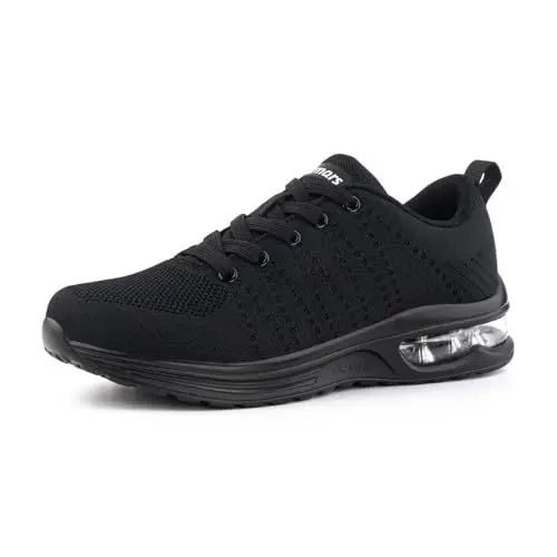 Produktbild: Hitmars Laufschuhe Damen Air Turnschuhe Leichte Sportschuhe Joggingschuhe Straßenlaufschuhe Fitness Sneaker Damen N/A2 Schwarz EU39