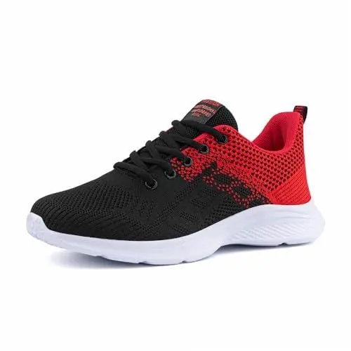 Produktbild: Hitmars Laufschuhe Damen Turnschuhe Sportschuhe Sneaker Dämpfung Joggingschuhe Frauen Leichte Straßenlaufschuhe mit Luftkissen 3 Rot 39