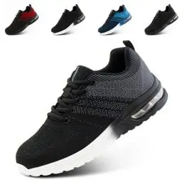 Produktbild: Hitmars Sportschuhe Herren Turnschuhe Laufschuhe Damen Running Sneaker Sport Schuhe Straßenlaufschuhe Luftkissen Atmungsaktiv Gym Tennis Grau EU 43