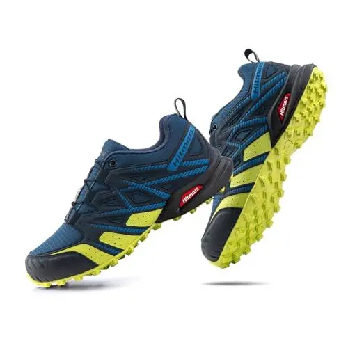 Produktbild: Hitmars Trailrunning Schuhe Männer Damen Trail Running Schuhe Herren Traillaufschuhe Trekkingschuhe Wanderschuhe Laufschuhe Unisex Blau-Grün EU 40