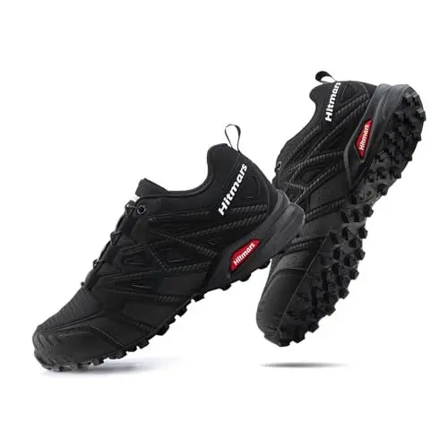 Produktbild: Hitmars Trailrunning Schuhe Männer Damen Trail Running Schuhe Herren Traillaufschuhe Trekkingschuhe Wanderschuhe Laufschuhe Unisex Schwarz EU 42