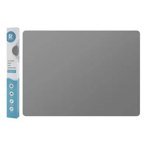 Produktbild: Hitzebeständige Unterlage 60X40cm, Silikonmatte Groß, Platzset,Silikon Matte, Bastelunterlage, Silikon Bastelmatte, Malunterlage für Kinder, Mehrzweck Antihafte rutschfeste, Tischmatte