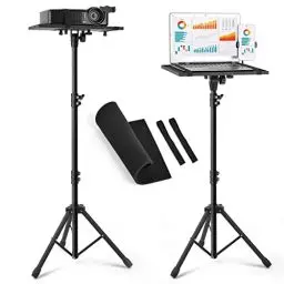 Produktbild: Hivexagon Beamer Ständer, Ständer für Projektoren Laptop TV -Tabletttisch Einstellbare Höhe von 35.4” bis 47.8” Tilt Top mit abnehmbarem Telefonhalter perfekt für Home Office Studio und Filme