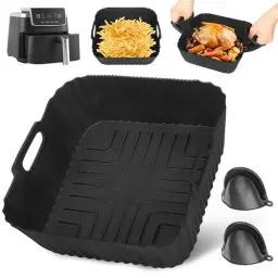Produktbild: Hivio Heißluftfritteuse Zubehör für Ninja Heißluftfritteuse MAX PRO, 6,2 L AF180EUCP /Ninja AF140EU 4,7L, Airfryer Silikonform und ein Paar Silikonhandschuhe Airfryer Zubehör für COSORI 5,5L
