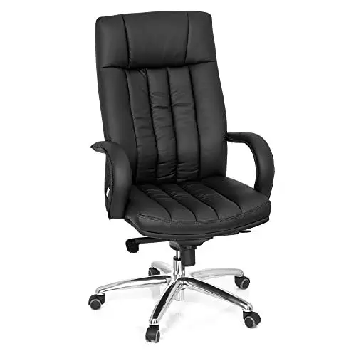 Produktbild: hjh OFFICE 724200 Chefsessel XXL G 300 Kunstleder schwarz Drehstuhl Schwerlaststuhl 150kg Schreibtischstuhl