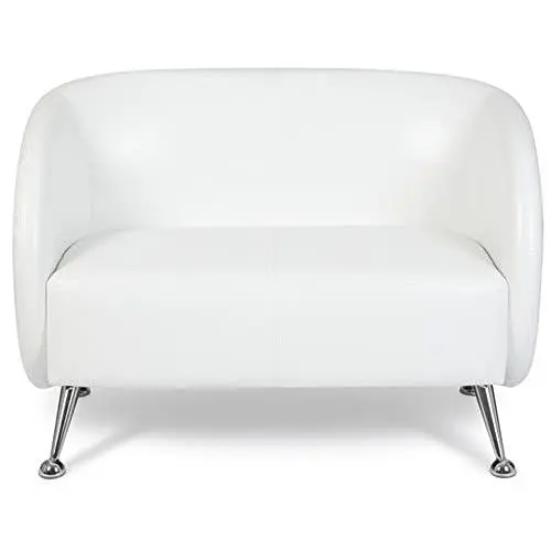 Produktbild: hjh OFFICE Lounge Sofa ST. Lucia Kunstleder 2-Sitzer Sofa mit weicher Polsterung, besonders bequem, 713401, Weiß