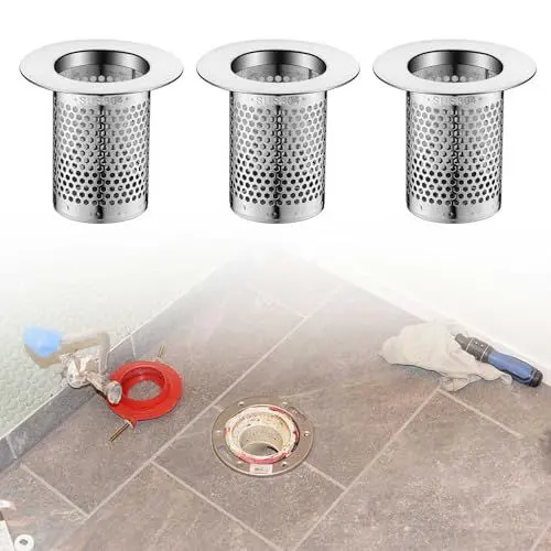 Produktbild: HJIAMA Abfluss Sieb 3 Stück, Edelstahl Abflusssieb Dusche, 3D-Zylinderdesign, Waschbecken Siebeinsatz, Geeignet für Küche, Bad, Waschbecken (Innendurchmesser 3,3 cm)