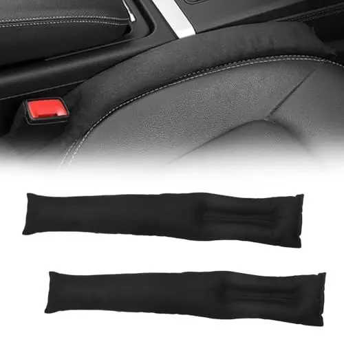 Produktbild: HJIAMA 2 Stück Auto Lückenfüller, Car Seat Gap Filler Schwarz, Autositz Lückenfüller zum Füllen Lücken Zwischen Sitzen Autos, Lieferwagen