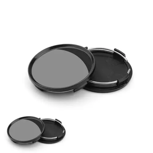 Produktbild: HJIAMA 4 Stück Radnabenkappen 60mm, Nabendeckel Kompatibel, Schwarz Felgenkappen Ersetzen, mit Edelstahlring, Mittelradkappe, für Autos