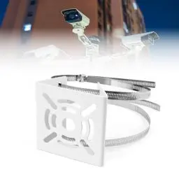 Produktbild: HJIAMA Vertikale Masthalterung, Edelstahl Vertikale Stangenhalterung, Masthalterung Kamera, mit 2 Verstellbaren Ringen Bis 200 mm Durchmesser, für Kameramontage
