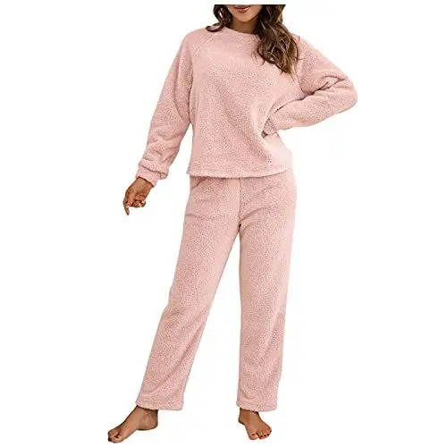 Produktbild: Hkdjaess Damen SportanzüGe Jogginganzug Lang Jogging 2 Teiler Zweiteiler Jogginanzug Training Running Sportswear Oversize Sweatsuit Anzug Pullover und Jogginghose Outfits Tracksuits