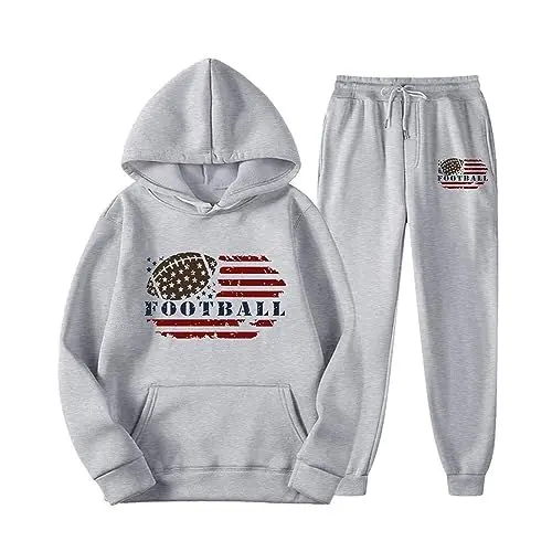 Produktbild: Hkdjaess Jogginganzug Damen Lang Freizeitanzug Jogging Fitness Running Set Outfits Zweiteiliger Weich 2 Teiler Jogginganzug Fitnessanzug Kapuzenpullover und Jogginghose Sweatanzug Anzug