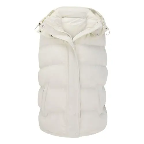 Produktbild: Hkdjaess Kurze Damen Winterjacke Westen Leichter Teenager Mädchen Winterjacken Damenjacke Frühling Stepp Jacke Arbeitsweste Stepweste Winter Ärmellos Warm Winterweste Kapuzenmantel