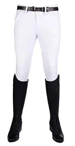 Produktbild: HKM Erwachsene Herren-Reithose-Intenso-Silikon-Kniebesatz1200 weiß94 Hose, 1200 weiß, 94