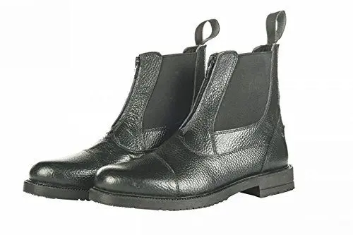 Produktbild: HKM Herren Jodhpur-Buffalo-Elastikeinsatz+reißverschluss, schwarz, 37
