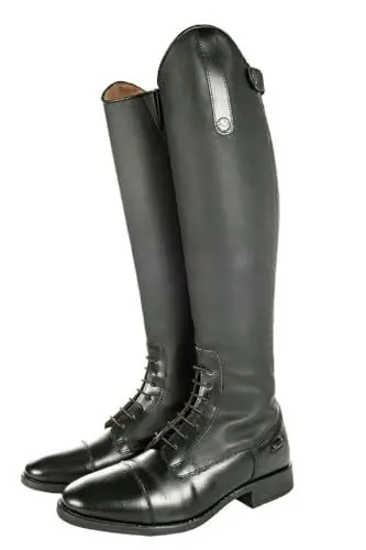 Produktbild: HKM Reitstiefel -Sevilla- Normal/Extra Weit, Schwarz mit Elastikeinsatz, Reißverschluss & Sporenhalterung 39 EU