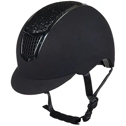 Produktbild: HKM Unisex – Erwachsene Brillant Reithelme, 9171 schwarz/Silber, 59-61 cm