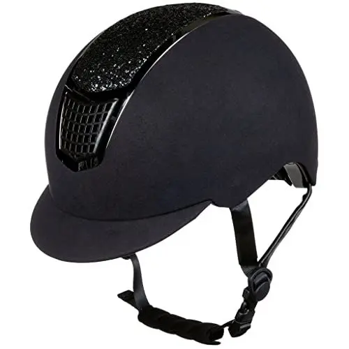 Produktbild: HKM Unisex – Erwachsene Brillant Reithelme, 9191 schwarz/schwarz, 53-55 cm