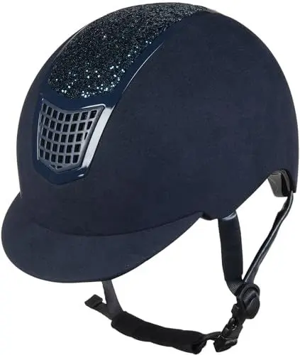 Produktbild: HKM Unisex – Erwachsene Brillant Reithelme, 9191 schwarz/schwarz, 56-58 cm