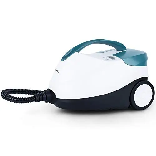 Produktbild: H.Koenig Dampfreiniger 4 bar H.Koenig NV6400, Laufzeit 45min, betriebsbereit in 8min, 1,5L, Leistungsstark 2000W, Kompakt, Multifunktional, Boden, Möbel, Auto, Zubehör + 2 Nylon/Edelstahlbürsten